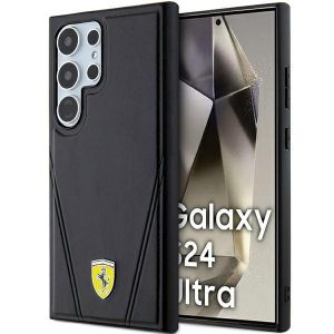 Ferrari FEHMS24LP3BAK Samsung S24 Ultra S928 fekete keménytok MagSafe