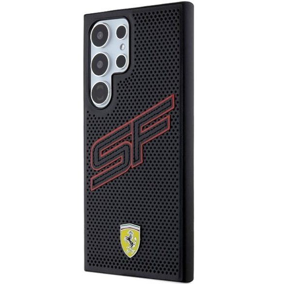 Ferrari FEHCS24LPINK Samsung S24 Ultra S928 fekete keménytok perforált