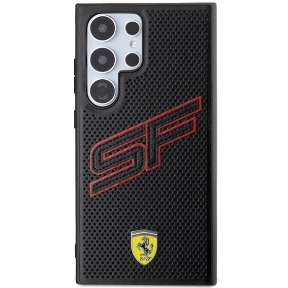 Ferrari FEHCS24LPINK Samsung S24 Ultra S928 fekete keménytok perforált