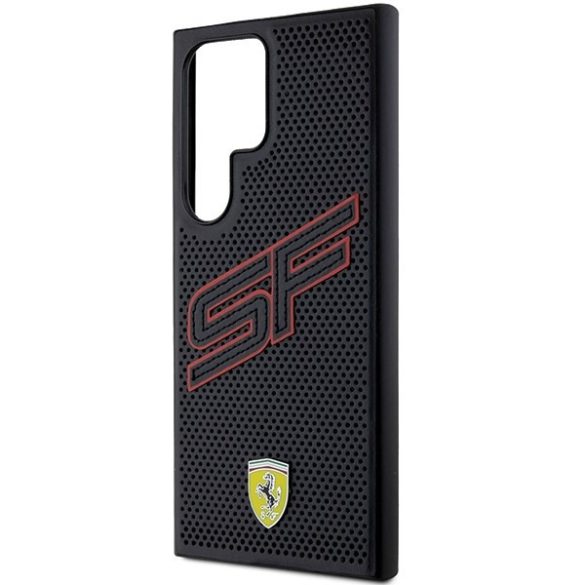 Ferrari FEHCS24LPINK Samsung S24 Ultra S928 fekete keménytok perforált