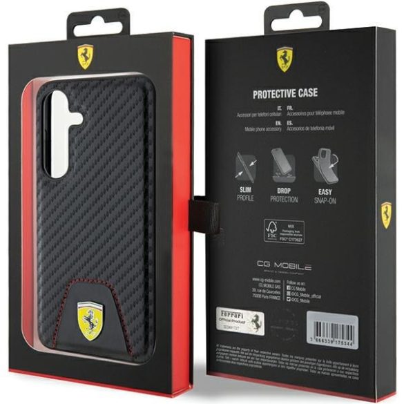 Ferrari FEHCS24SN3PUK Samsung S24 S921 fekete keménytok