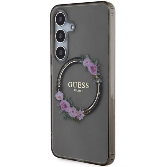 Guess GUHMS24SHFWFCK Samsung S24 S921 fekete keménytok MagSafe