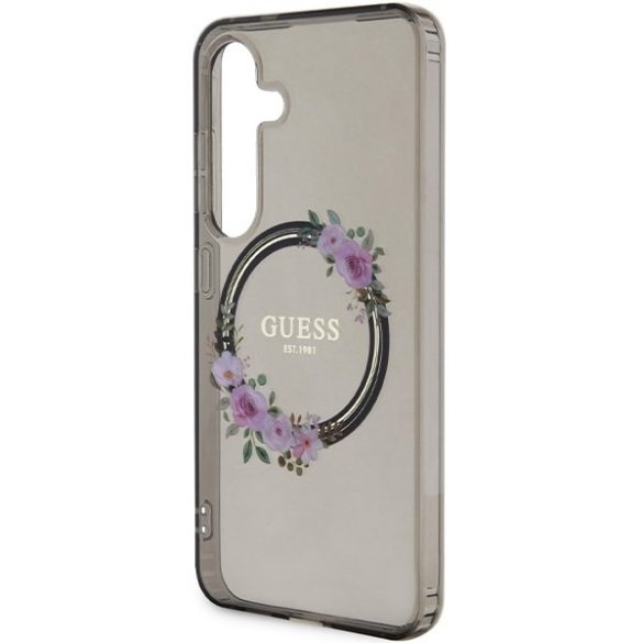 Guess GUHMS24SHFWFCK Samsung S24 S921 fekete keménytok MagSafe