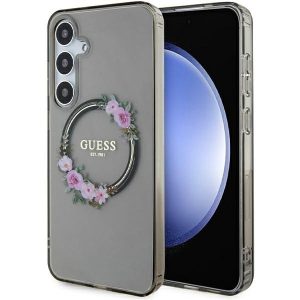 Guess GUHMS24MHFWFCK Samsung S24+ S926 fekete keménytok MagSafe