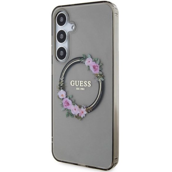 Guess GUHMS24MHFWFCK Samsung S24+ S926 fekete keménytok MagSafe