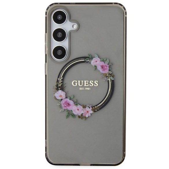 Guess GUHMS24MHFWFCK Samsung S24+ S926 fekete keménytok MagSafe