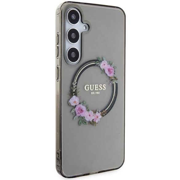 Guess GUHMS24MHFWFCK Samsung S24+ S926 fekete keménytok MagSafe