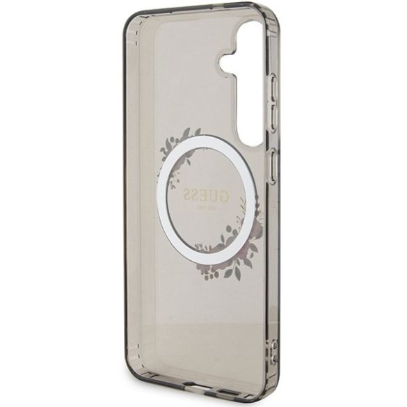 Guess GUHMS24MHFWFCK Samsung S24+ S926 fekete keménytok MagSafe