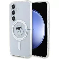   Karl Lagerfeld KLHMS24SHFCCNOT Samsung S24 S921 átlátszó keménytok MagSafe