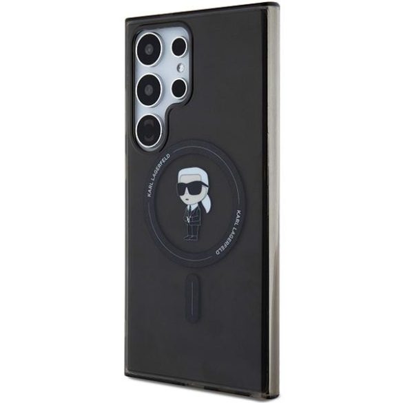 Karl Lagerfeld KLHMS24LHFCKNOK Samsung S24 Ultra S928 fekete keménytok MagSafe