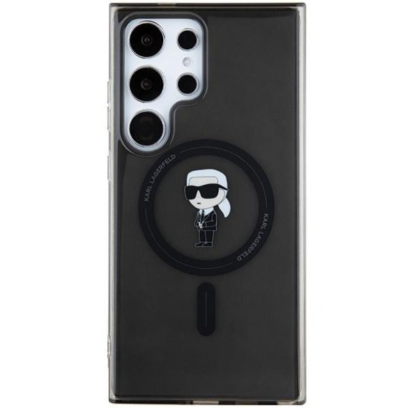 Karl Lagerfeld KLHMS24LHFCKNOK Samsung S24 Ultra S928 fekete keménytok MagSafe