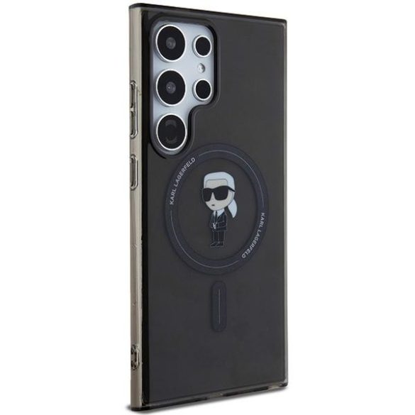 Karl Lagerfeld KLHMS24LHFCKNOK Samsung S24 Ultra S928 fekete keménytok MagSafe