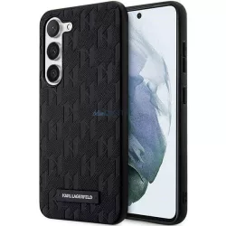   Karl Lagerfeld KLHCS24SSAKLHPK Saffiano Mono Metal Logo keménytok Samsung Galaxy S24 - fekete