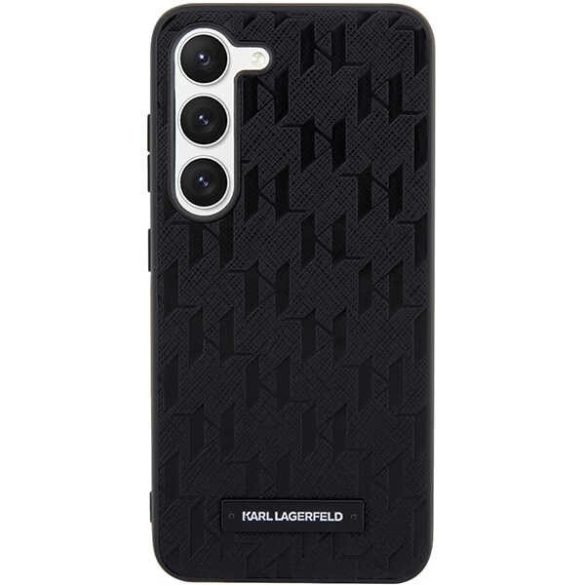 Karl Lagerfeld KLHCS24MSAKLHPK Saffiano Mono Metal Logo keménytok Samsung Galaxy S24 Plus - fekete 