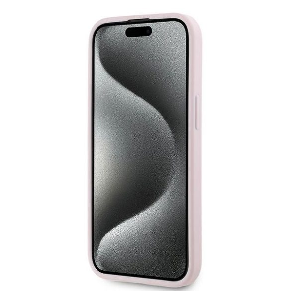 Karl Lagerfeld KLHCP14SPQDSMGP Diagonal Quilted Script tok iPhone 14/15/13 - rózsaszín