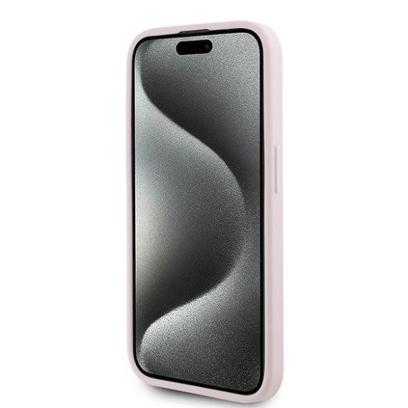 Karl Lagerfeld KLHCP15LPQDSMGP Diagonal Quilted Script tok iPhone 15 Pro - rózsaszín