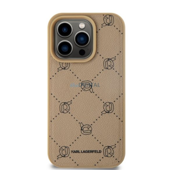 Karl Lagerfeld KLHMP15LPGKHPHE Magsafe Karl Head tok iPhone 15 Pro - bézs