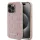Karl Lagerfeld KLHMP15LPKHPORPP Leather Monogram Metal Logo tok iPhone 15 Pro - rózsaszín