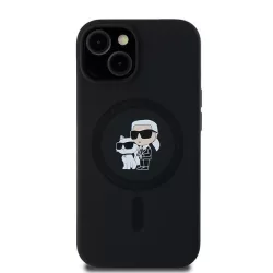   Karl Lagerfeld KLHMN61SCMKCRHK Silicone Karl&Choupette MagSafe-kompatibilis tok iPhone 11  - fekete