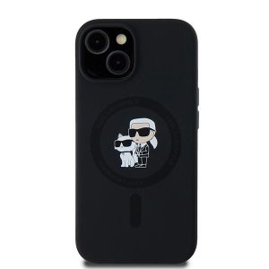 Karl Lagerfeld KLHMN61SCMKCRHK Silicone Karl&Choupette MagSafe-kompatibilis tok iPhone 11  - fekete