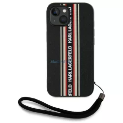   Karl Lagerfeld KLHCP15SPAMSCNSR Saffiano Athleisure Stripes Cord tok iPhone 15 - piros