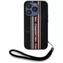   Karl Lagerfeld KLHCP15LPAMSCNSR Saffiano Athleisure Stripes Cord tok iPhone 15 Pro - piros