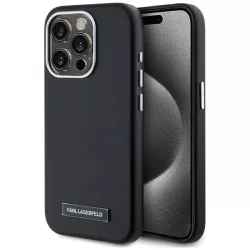   Karl Lagerfeld KLHMP15LPGMSRPK FW Metal Plate MagSafe-kompatibilis tok iPhone 15 Pro - fekete