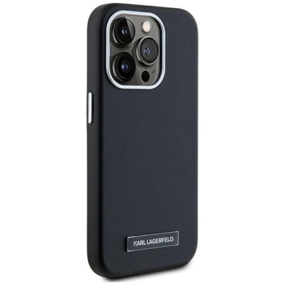 Karl Lagerfeld KLHMP15LPGMSRPK FW Metal Plate MagSafe-kompatibilis tok iPhone 15 Pro - fekete