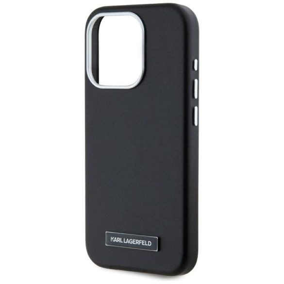 Karl Lagerfeld KLHMP15LPGMSRPK FW Metal Plate MagSafe-kompatibilis tok iPhone 15 Pro - fekete