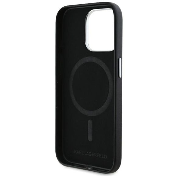 Karl Lagerfeld KLHMP15LPGMSRPK FW Metal Plate MagSafe-kompatibilis tok iPhone 15 Pro - fekete