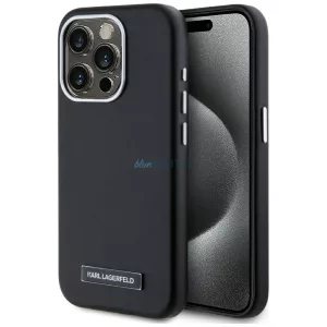 Karl Lagerfeld KLHMP15XPGMSRPK FW Metal Plate MagSafe-kompatibilis tok iPhone 15 Pro Max - fekete