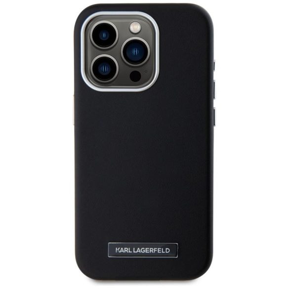 Karl Lagerfeld KLHMP15XPGMSRPK FW Metal Plate MagSafe-kompatibilis tok iPhone 15 Pro Max - fekete
