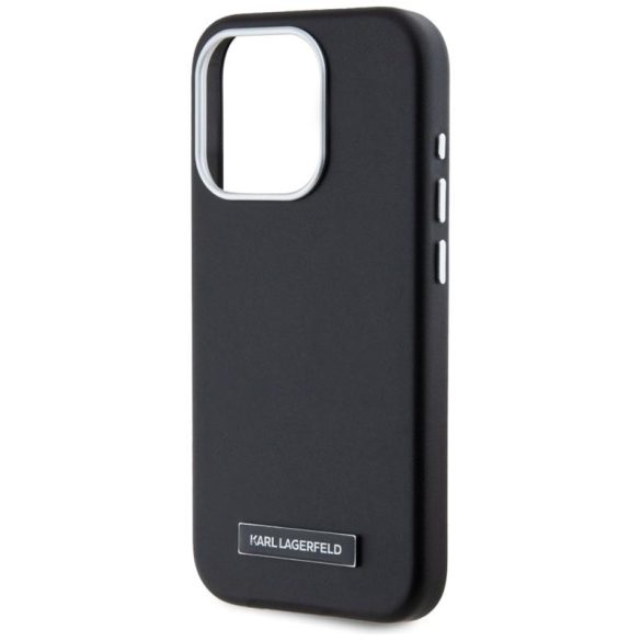 Karl Lagerfeld KLHMP15XPGMSRPK FW Metal Plate MagSafe-kompatibilis tok iPhone 15 Pro Max - fekete
