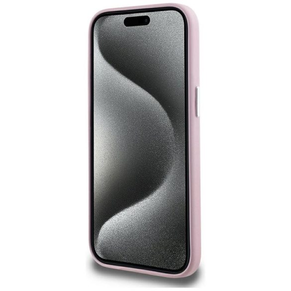 Karl Lagerfeld KLHMP15SPGMSRPP FW Metal Plate MagSafe-kompatibilis tok iPhone 15 - rózsaszín
