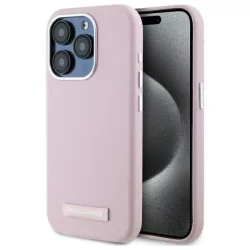   Karl Lagerfeld KLHMP15LPGMSRPP FW Metal Plate MagSafe-kompatibilis keménytok iPhone 15 Pro - rózsaszín