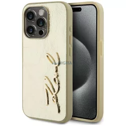   Karl Lagerfeld „Wrinkled Metal Signature” tok iPhone 15 Pro, arany színben