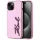 Karl Lagerfeld „Wrinkled Metal Signature” tok iPhone 15, rózsaszín