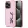 Karl Lagerfeld „Wrinkled Metal Signature” tok az iPhone 15 Pro, rózsaszín