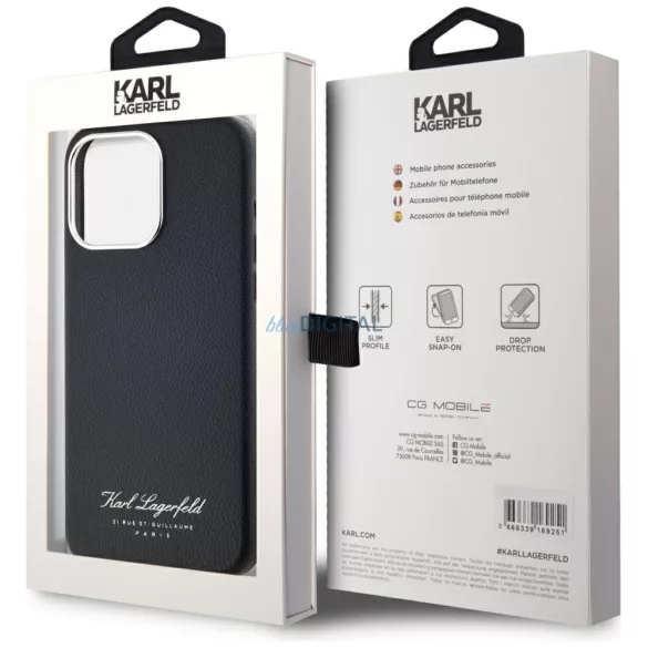 Karl Lagerfeld RSG hotel tok iPhone 15 Pro, fekete