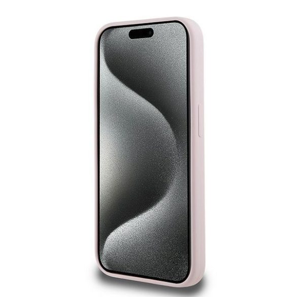 Karl Lagerfeld KLHMP15XSKCHPPLP Silicone Karl & Choupette MagSafe kompatibilis keménytok iPhone 15 Pro Max - rózsaszín