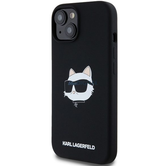 Karl Lagerfeld KLHMP15SSCHPPLK Silicone Choupette Head MagSafe-kompatibilis tok iPhone 15/14/13 - fekete