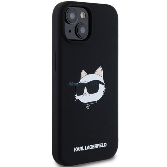 Karl Lagerfeld KLHMP15SSCHPPLK Silicone Choupette Head MagSafe-kompatibilis tok iPhone 15/14/13 - fekete