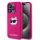 Karl Lagerfeld KLHMP15XSCHPPLF Silicone Choupette Head MagSafe-kompatibilis tok iPhone 15 Pro Max - rózsaszín