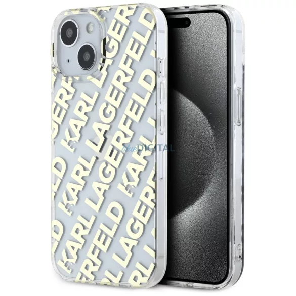 Karl Lagerfeld KLHCP15SHKFOEMD IML Fullover Logo tok iPhone 15 - arany