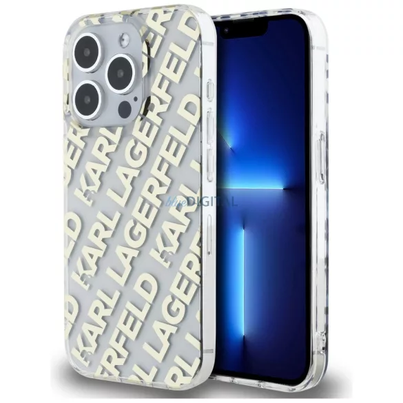 Karl Lagerfeld KLHCP15XHKFOEMD IML Fullover Logo tok iPhone 15 Pro Max - arany