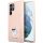 Karl Lagerfeld KLHCS24LSMHCNPP Silicone Choupette Metal Pin keménytok Samsung Galaxy S24 Ultra - rózsaszín