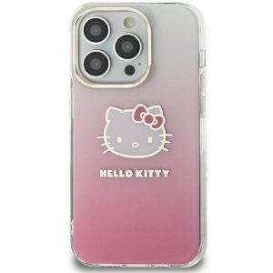 Hello Kitty HKHCSA55HDGKEP IML Gradient Electrop Kitty Head keménytok Samsung Galaxy A55 - rózsaszín