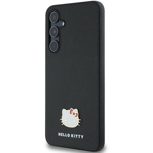 Hello Kitty HKHCSA55PGHDLMK Metal Logo Kitty Head keménytok Samsung Galaxy A55 - fekete