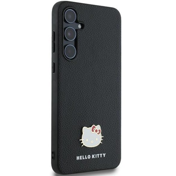 Hello Kitty HKHCSA55PGHDLMK Metal Logo Kitty Head keménytok Samsung Galaxy A55 - fekete