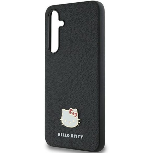 Hello Kitty HKHCSA55PGHDLMK Metal Logo Kitty Head keménytok Samsung Galaxy A55 - fekete